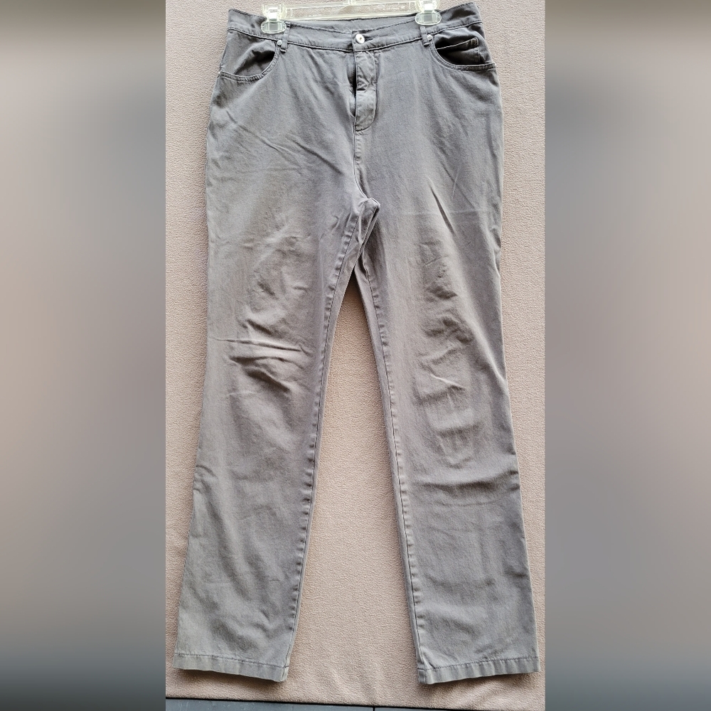 Marble Womens Pants Size 10US Khaki Brown Stretch Slim Fit Mid Rise Cotton Blend